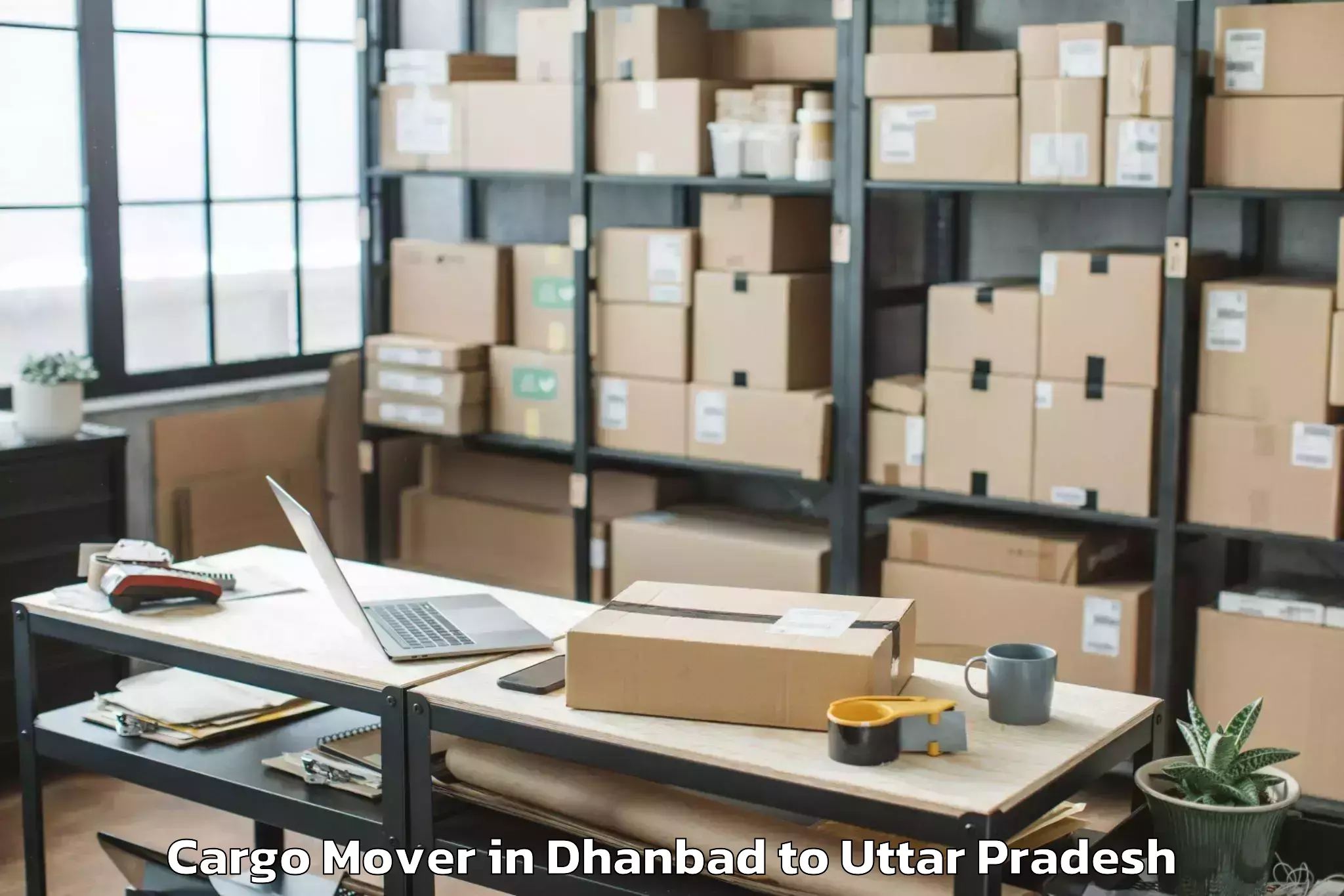 Book Dhanbad to Salempur Cargo Mover Online